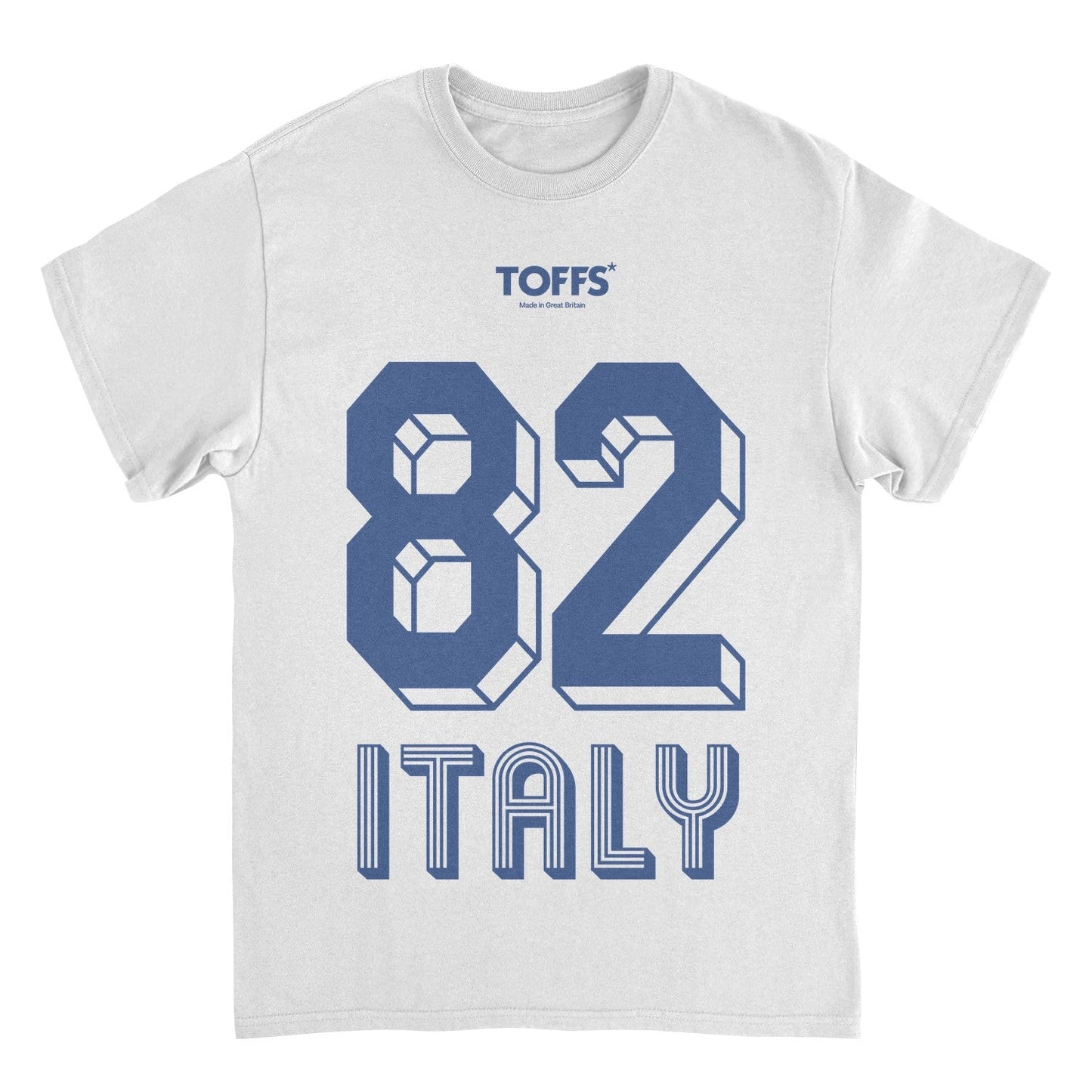 Toffs Retro Soccer Futbol Blue Italy Mens T Shirt White Officially Licensed