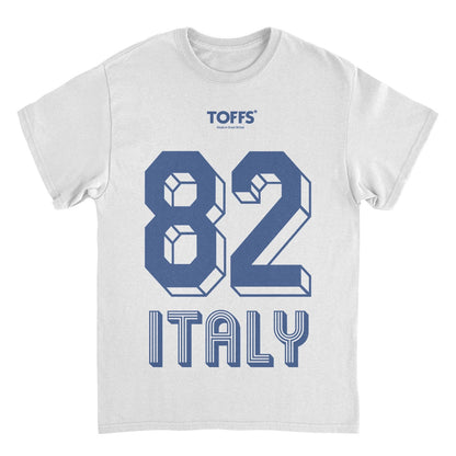 Toffs Retro Soccer Futbol Blue Italy Mens T Shirt White Officially Licensed