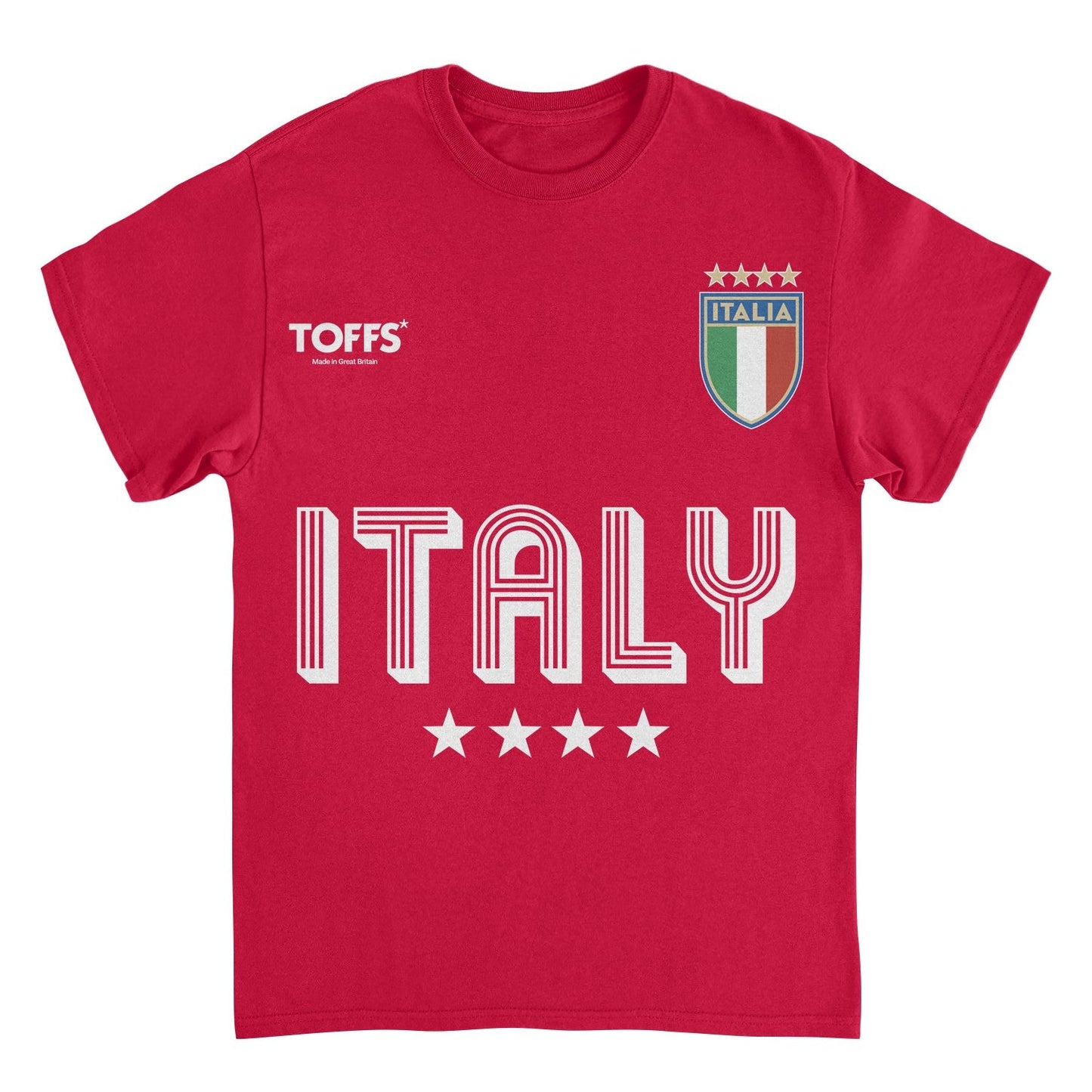 Toffs Retro Soccer Futbol Italia Mens T Shirt Red Officially Licensed