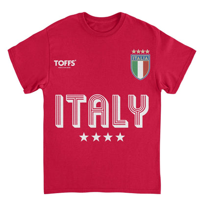 Toffs Retro Soccer Futbol Italia Mens T Shirt Red Officially Licensed