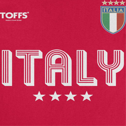 Toffs Retro Soccer Futbol Italia Mens T Shirt Red Officially Licensed