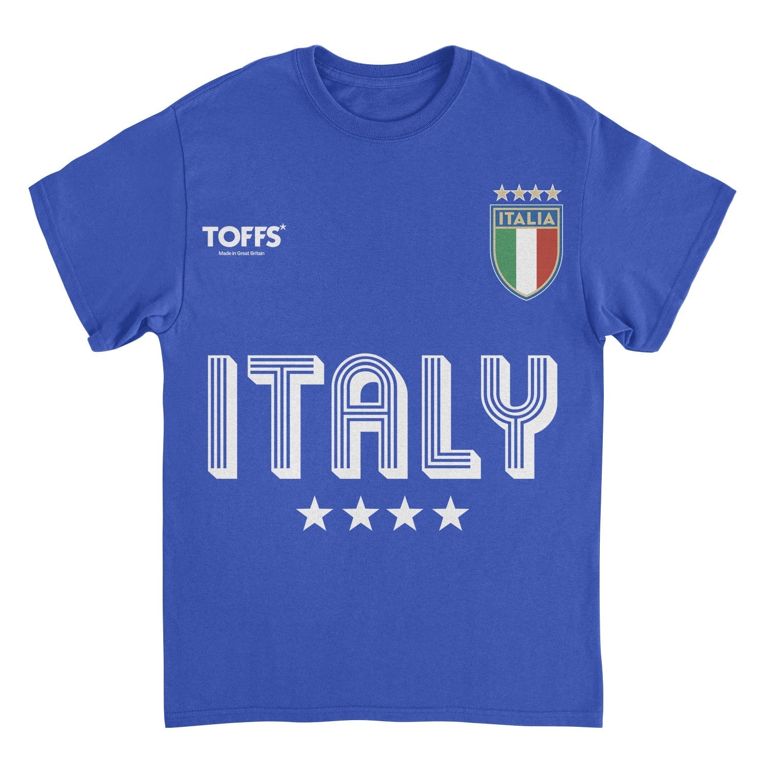 Toffs Retro Soccer Futbol Italia Mens T Shirt Royal Blue Officially Licensed