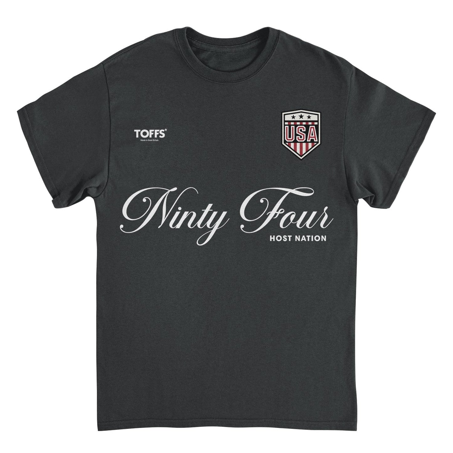 Toffs Retro Soccer Futbol Ninty Four Host Nation Mens T Shirt Black Officially Licensed