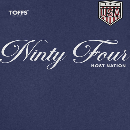 Toffs Retro Soccer Futbol Ninty Four Host Nation Mens T Shirt Navy Blue Officially Licensed