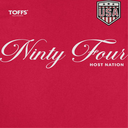 Toffs Retro Soccer Futbol Ninty Four Host Nation Mens T Shirt Red Officially Licensed