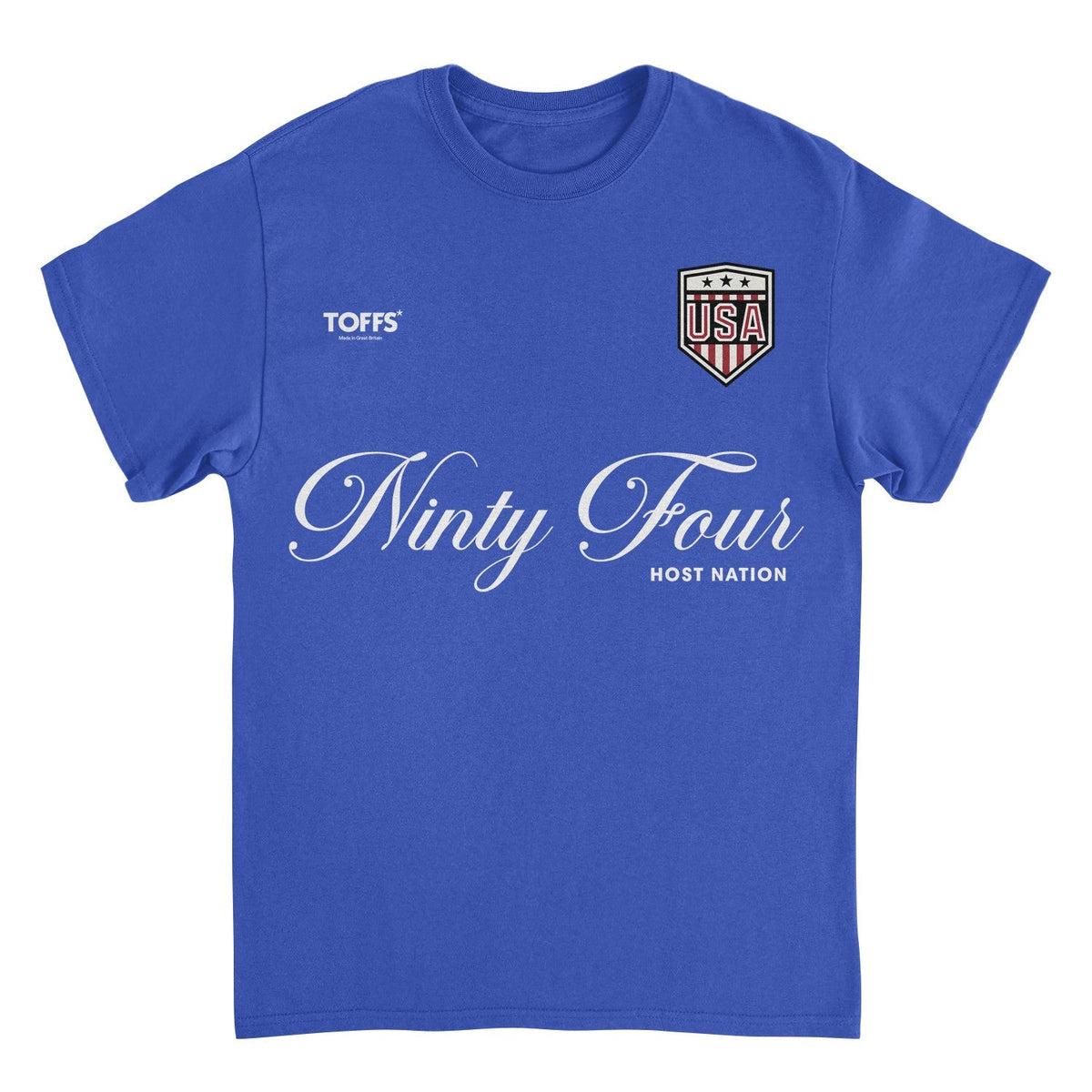 Toffs Retro Soccer Futbol Ninty Four Host Nation Mens T Shirt Royal Blue Officially Licensed