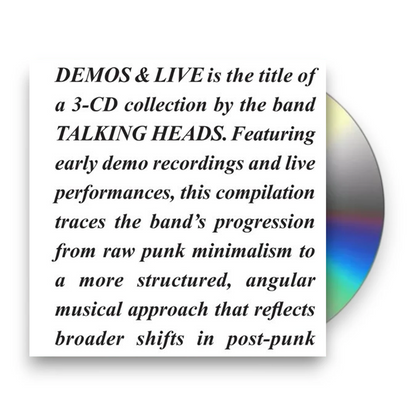 Talking Heads – Tentative Decisions: Demos & Live (3-CD)