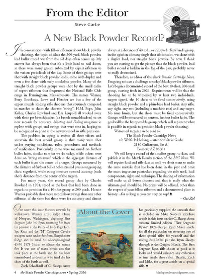 Black Powder Cartridge News - Spring 2026: First Sergeant Ryan’s Rifle, Tin Oxide Scale on Cast Bullets, Securing Buffalo Meat For Winter, .22 Rimfire Accuracy Guide, Reloading Hacks & More!