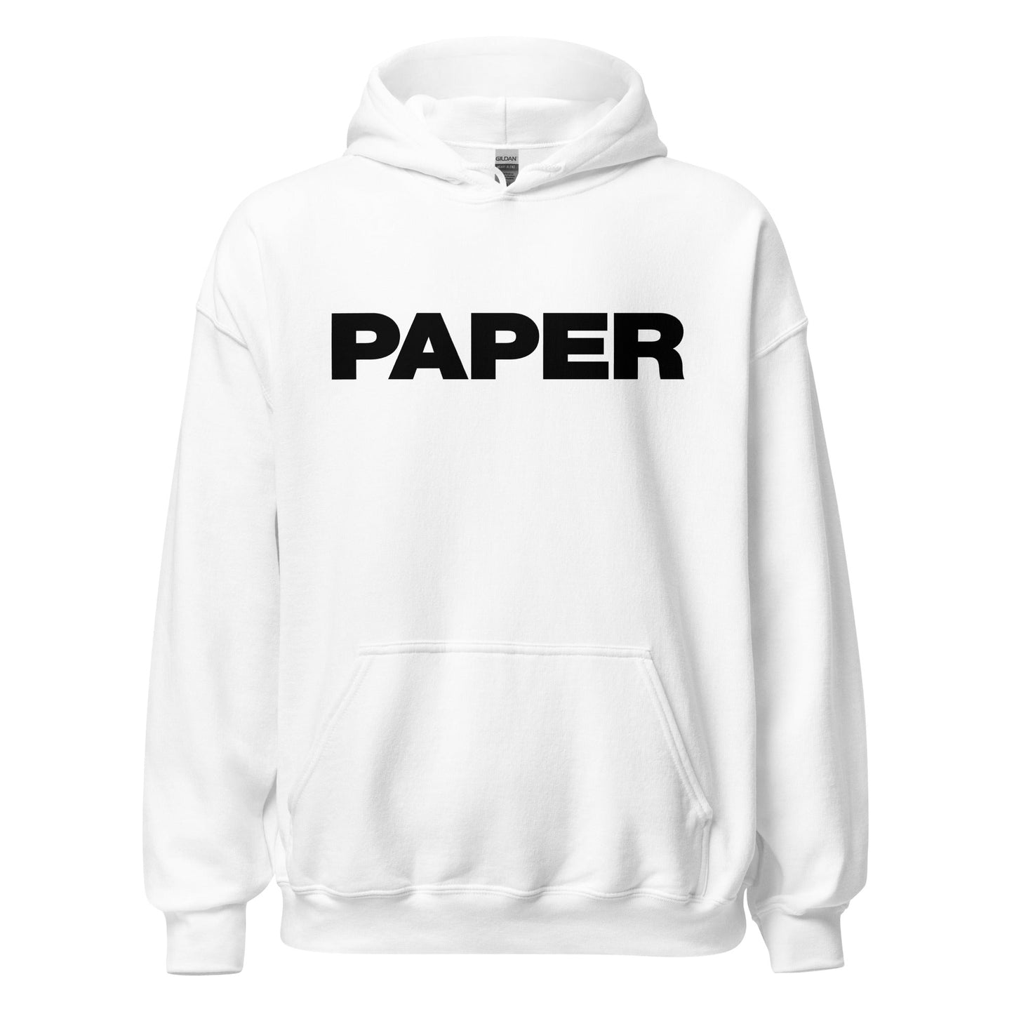Paper Magazine Classic Logo Mens Officially Licensed Hoodie White