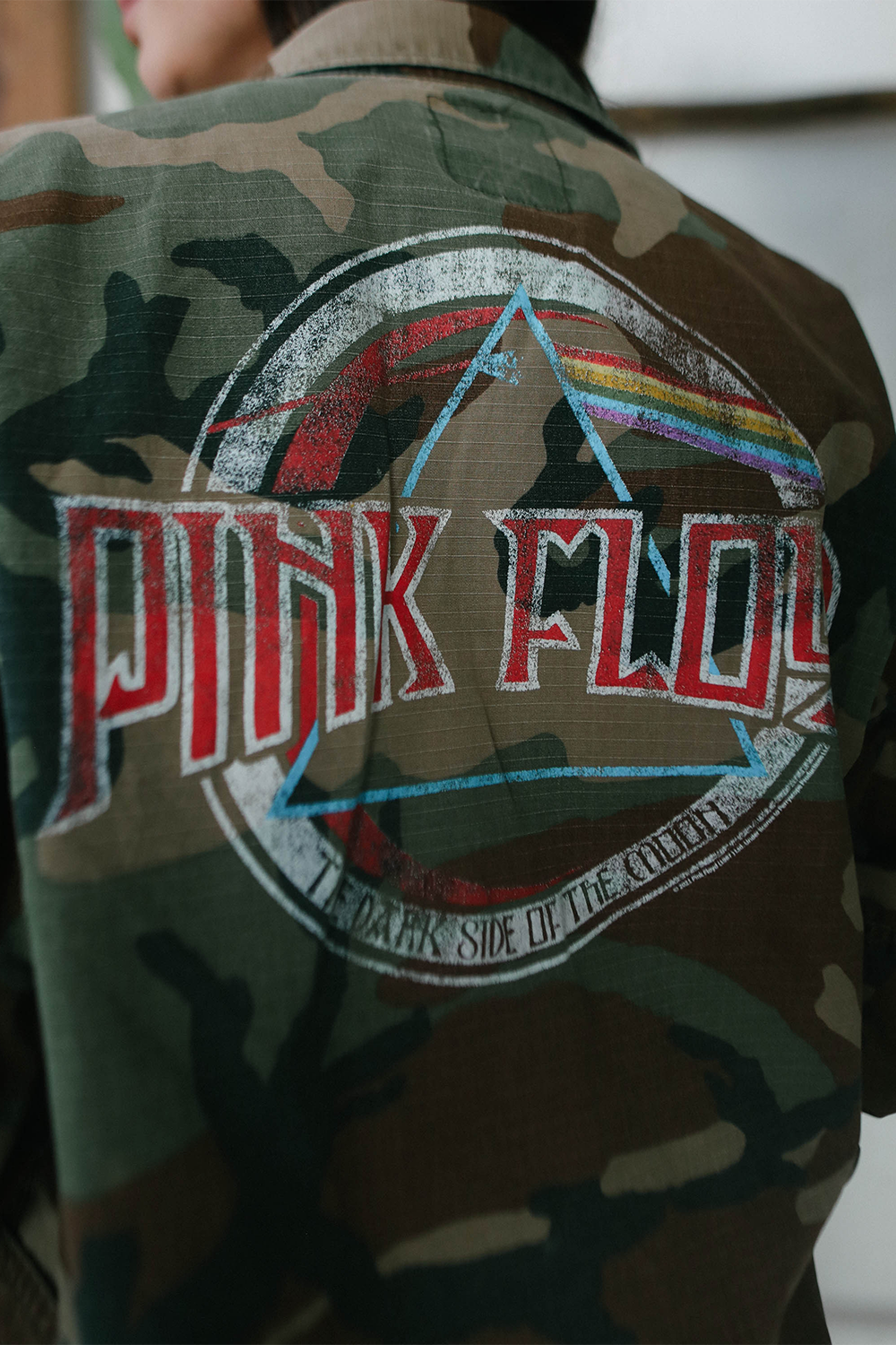 Pink Floyd Dark Side of the Moon Authentic Vintage Womens Camo Jacket