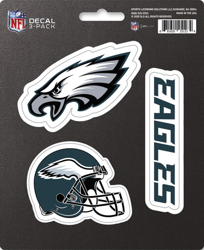 NFL Official Team Sticker Mats - Set of 3 Stickers Officially Licensed