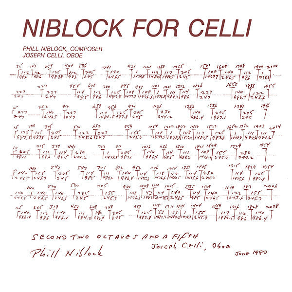 PHILL NIBLOCK - Niblock For Celli/Celli Plays Niblock Vinyl Record