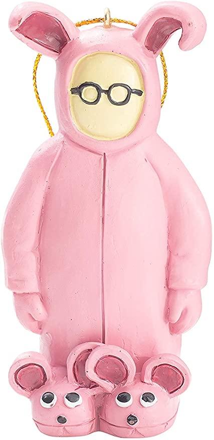 Pink Bunny Christmas Tree Ornament