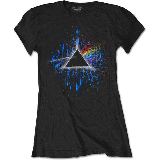 Pink Floyd Dark Side of the Moon Blue Splatter [T-Shirt] Officially Licensed