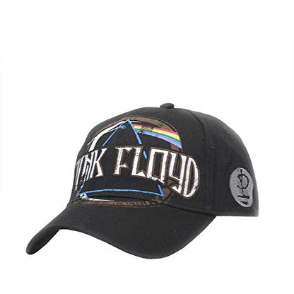 Pink Floyd Prism Logo Cap Velcro- Officially Licensed Hat Black