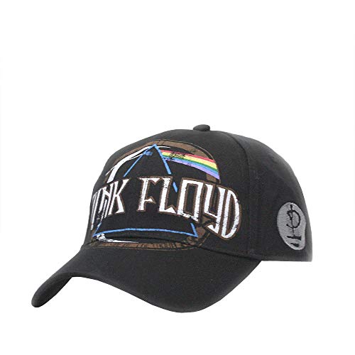 Pink Floyd Prism Logo Cap Velcro- Officially Licensed Hat Black