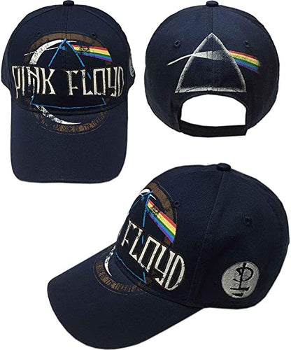 Pink Floyd Prism Logo Cap Velcro- Officially Licensed Hat Black