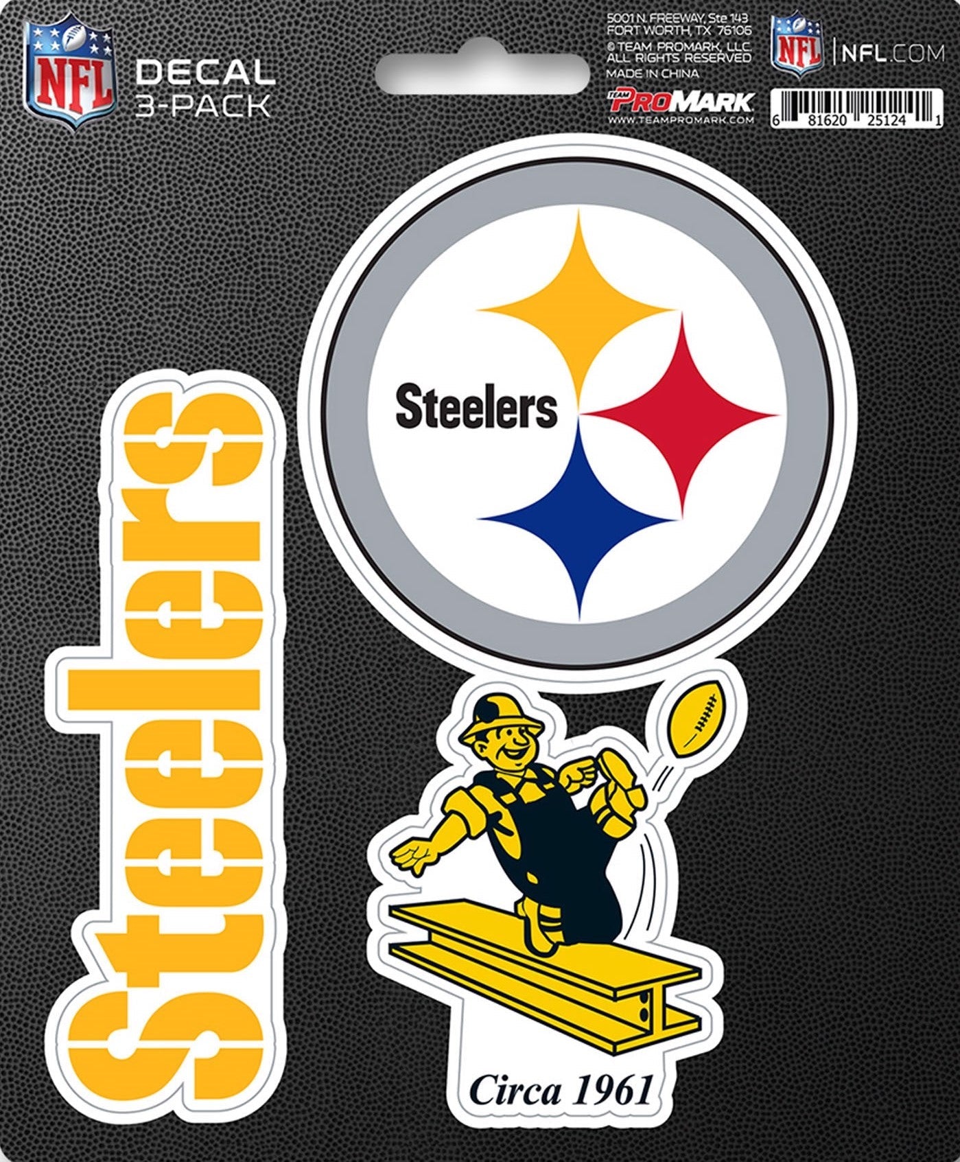 NFL Official Team Sticker Mats - Set of 3 Stickers Officially Licensed