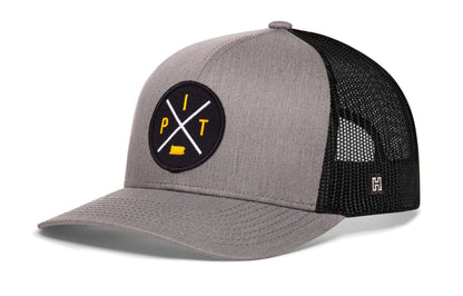 Pittsburgh Trucker Hat  |  Black PIT X Snapback