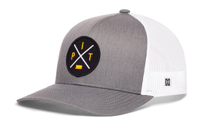 Pittsburgh Trucker Hat  |  Black PIT X Snapback