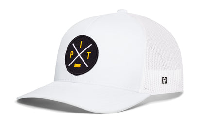 Pittsburgh Trucker Hat  |  Black PIT X Snapback