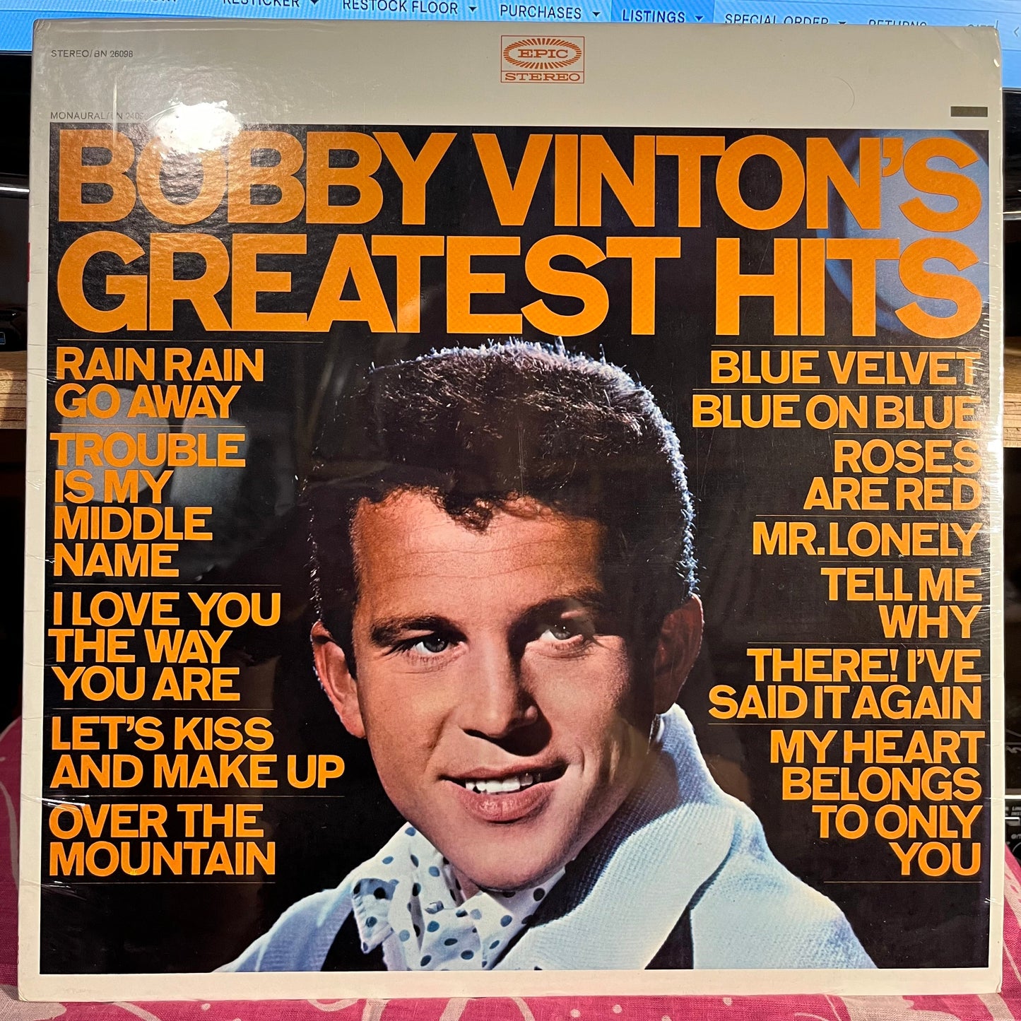 Bobby Vinton's Greatest Hits Vinyl Record