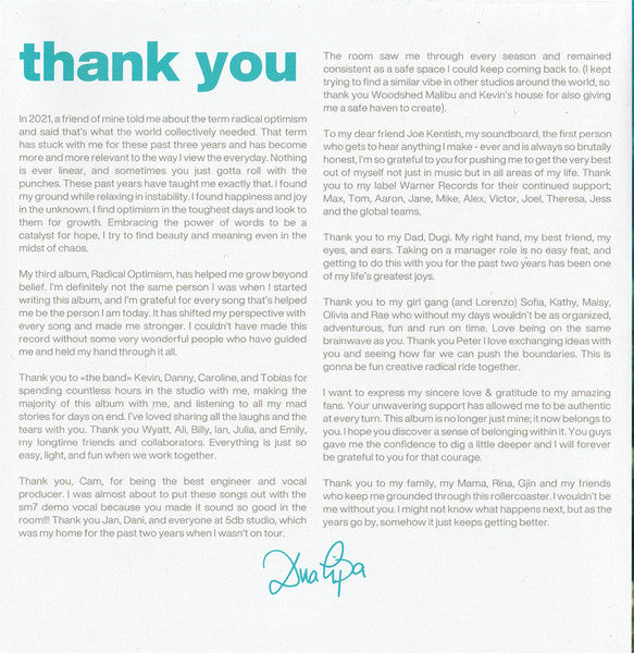 Radical Optimism (LENTICULAR COVER CD) | Mint (M) Mint (M)