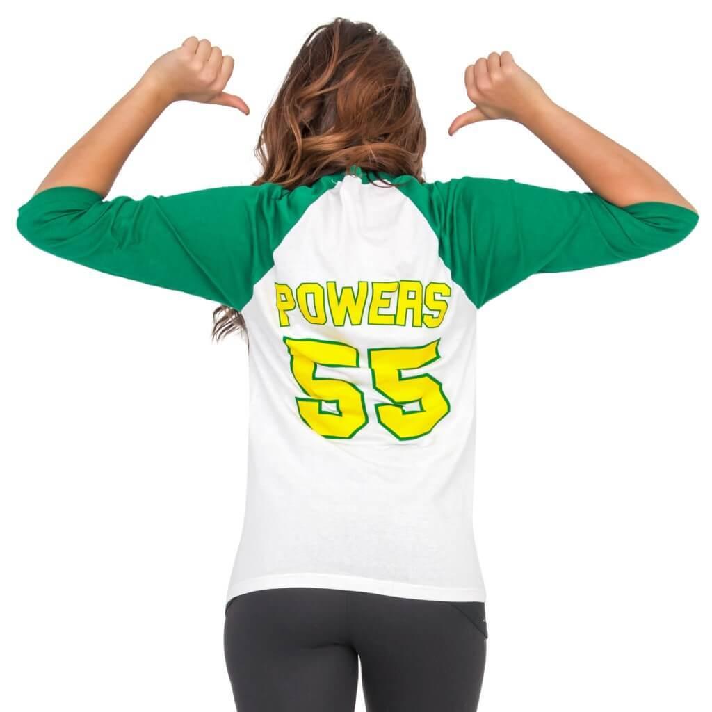 Powers 55 Raglan Baseball Adult T-shirt