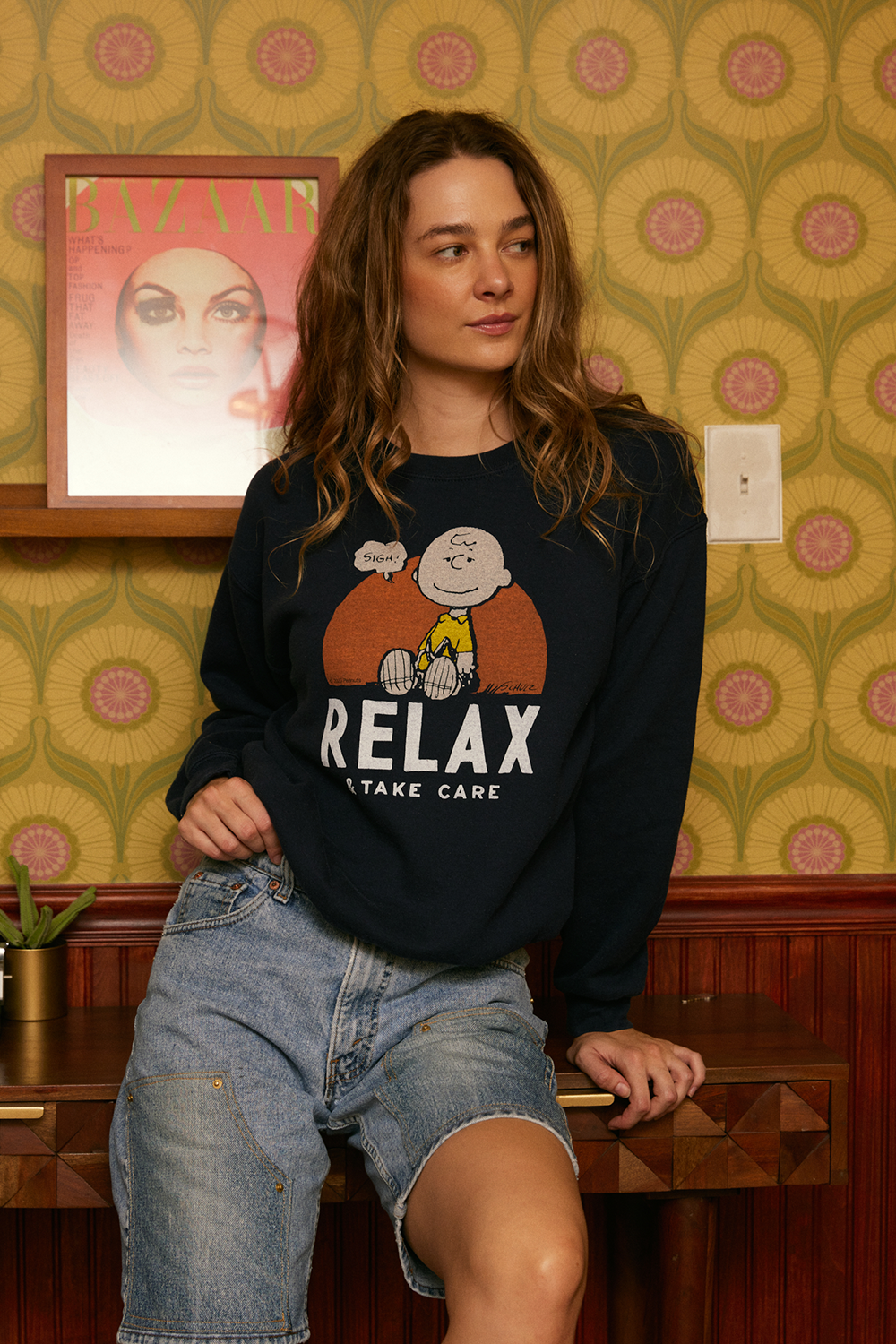 Peanuts Relax Authentic Vintage Womens Sweatshirt