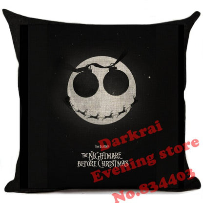 Nightmare Before Christmas Cartoon Skull Jack Printed Cushion