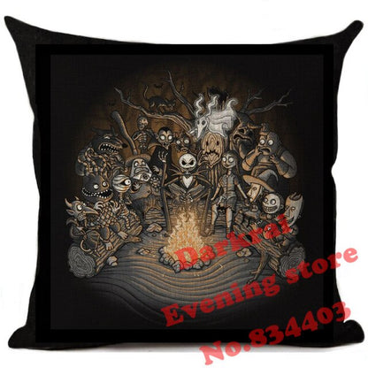 Nightmare Before Christmas Cartoon Skull Jack Printed Cushion