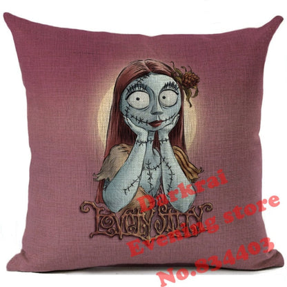 Nightmare Before Christmas Cartoon Skull Jack Printed Cushion