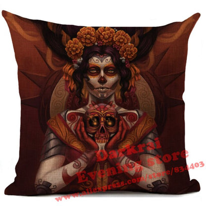 Day Of The Dead Halloween Cushion Cover
