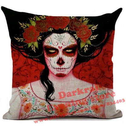 Day Of The Dead Halloween Cushion Cover