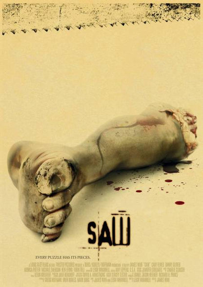 Vintage Saw Classic Horror Movie Poster