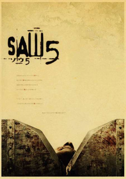 Vintage Saw Classic Horror Movie Poster