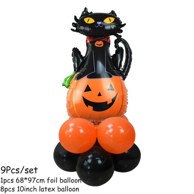 Halloween Pumpkin Ghost Spider Balloons