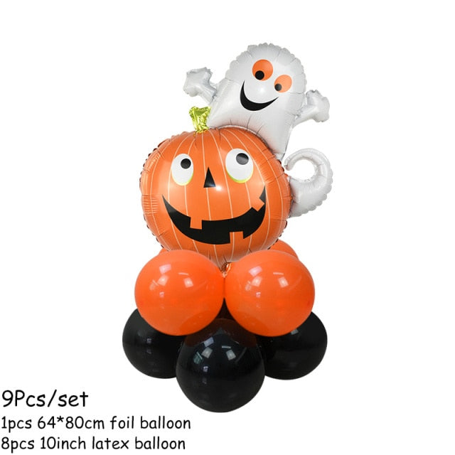 Halloween Pumpkin Ghost Spider Balloons