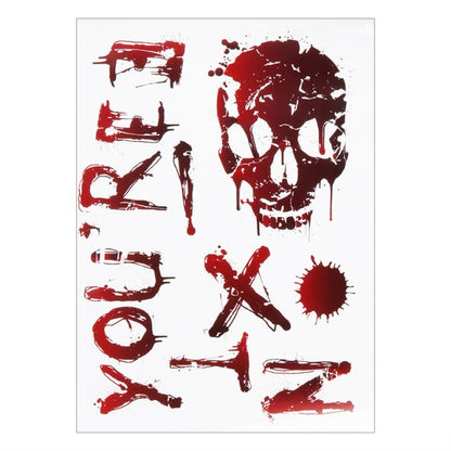Bloody Handprint Halloween Stickers