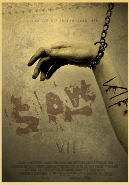 Saw Classic Horror Film Posters