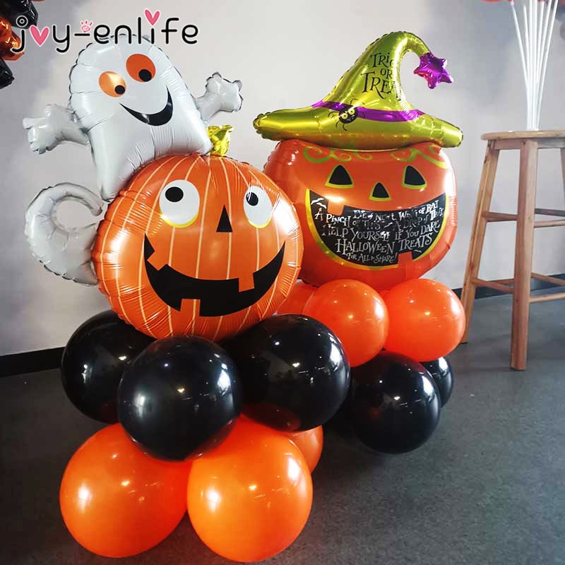Halloween Pumpkin Ghost Witch Bat Foil Balloons