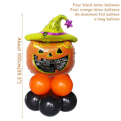 Halloween Pumpkin Ghost Witch Bat Foil Balloons