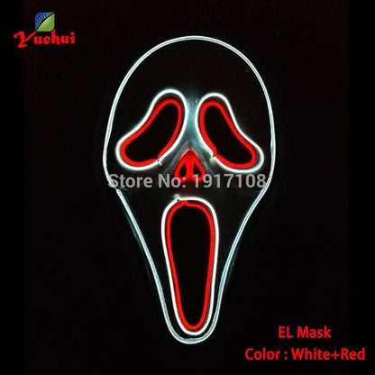 LED Neon Light Horror Masks Set