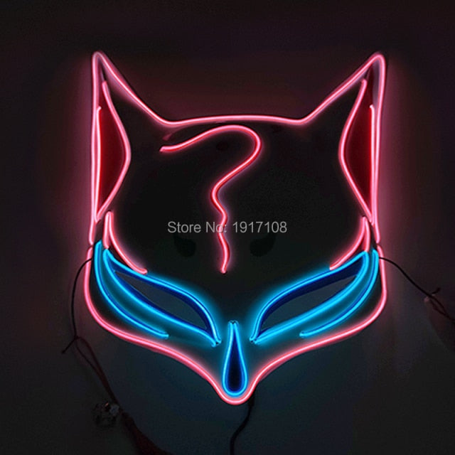 LED Neon Light Horror Masks Set