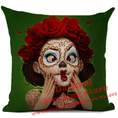 Mexican Horror Halloween Cushion Cover