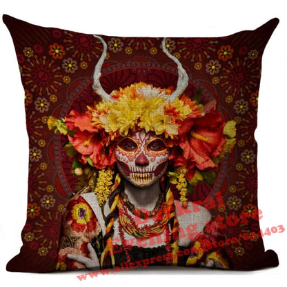 Mexican Horror Halloween Cushion Cover
