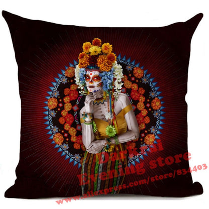 Mexican Horror Halloween Cushion Cover