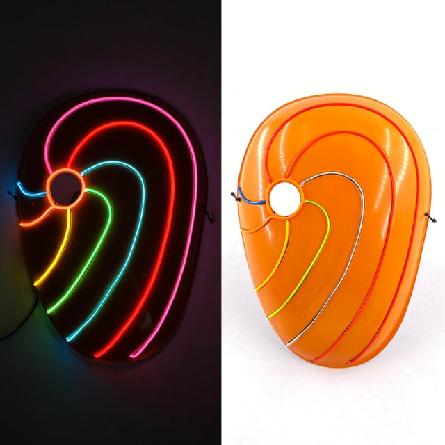 Glowing Neon EL Party Mask Halloween LED Mask