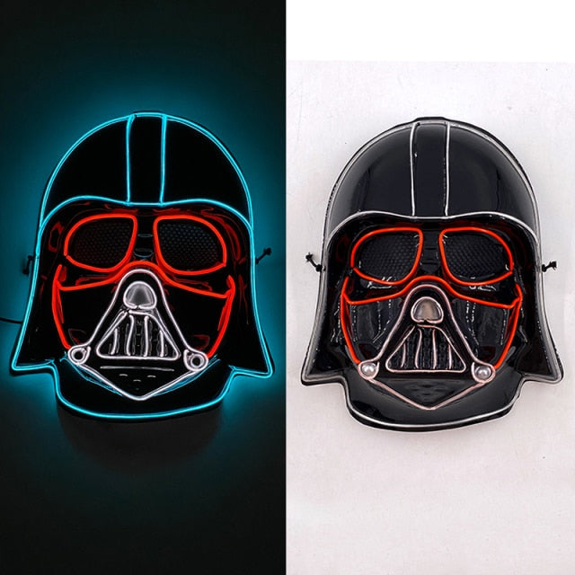 Glowing Neon EL Party Mask Halloween LED Mask