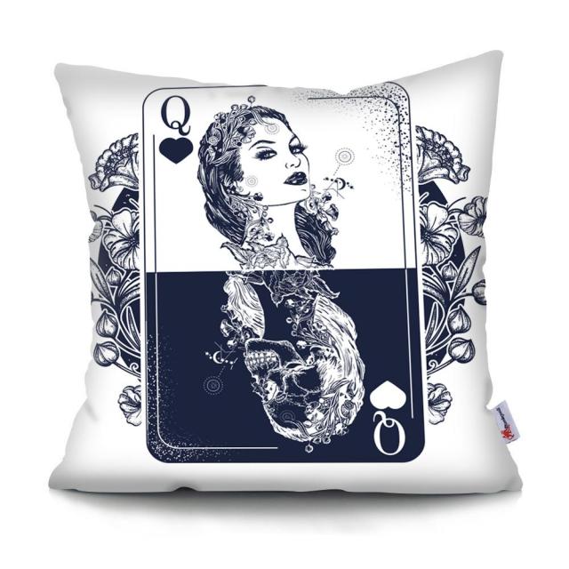 Skull Head Flowers Print Cushion Cover Throw Pillows Covers